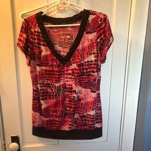 EUC Maurice’s dressy short sleeve top